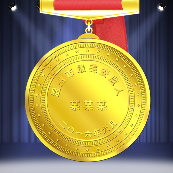 溫州最美安檢人表彰紀念獎牌